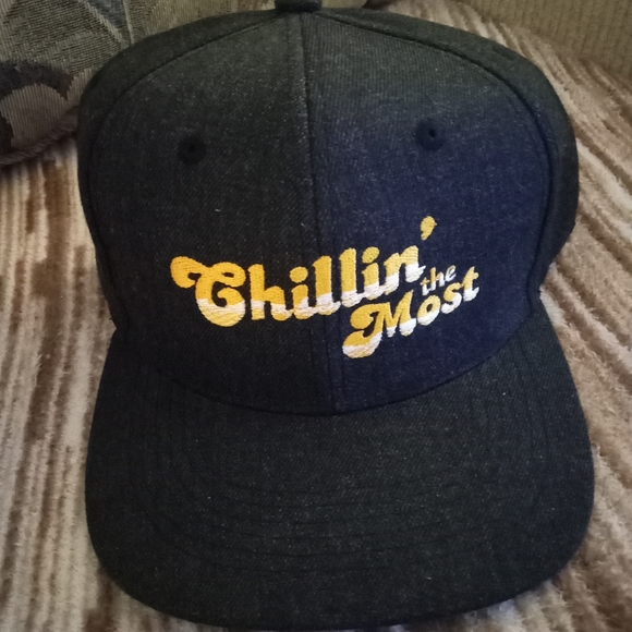 "Chillin the most" Embroidered Snapback Hat - Picture 2 of 5